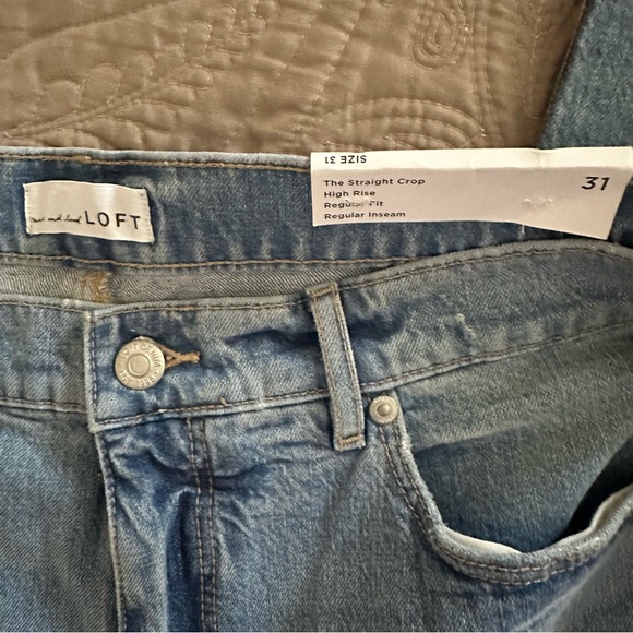 NWT High Rise Straight Crop Jeans - Picture 4 of 5